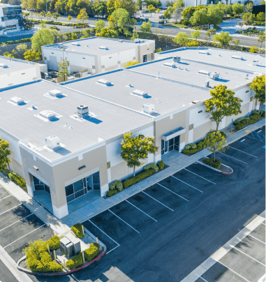 Exterior of an industrial building