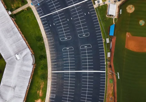 Aerial Shot of Parking Lot